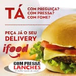Logotipo Com Pressa - Lanches