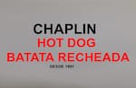 Logotipo Chaplin Hot Dog e Batata Recheada"
