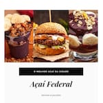Logotipo Açaí Federal & Hamburgueria Artesanal