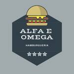 Logotipo Alfa e Omega Hamburgueria