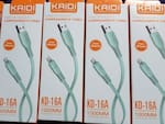 Cabo Carregador Usb Iphone Lighting Rápido Kaidi Kd-16a Cor Verde