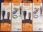 Cabo Carregador Usb Iphone Lightning Rápido Kaidi Kd-11a Cor preto