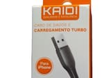 Cabo Carregador Usb Iphone Lighting Rápido Kaidi Kd-16a Cor preto