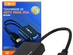 Cabo Conversor Adaptador Hdmi Para Vga Com Saída Áudio P2