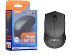 Inova Mouse Sem Fio Wireless 2.4g Usb 1000dpi cor preto