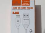 Cabo de dados Usb iphone/I6/Ios lehmox 4.8a  cor branco Le-2016-Ios