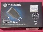 Carregador Turbo Duo 68w Para Motorola Com Cabo Usb-c Type C todos Moto G