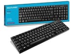 Teclado Com Fio Compacto Conexão Usb Cabo de 120cm Resistente Água Preto - Tc193