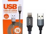 Cabo Carregador Iphone ios 2m Transferência de Dados e Carga Rápida Kaidi