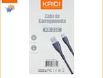 Cabo de Carregamento Tipo-C 1 metro Usb  Kaidi Kd-22c cor preta