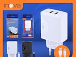 Carregador Celular Inova 3.1a 2usb Iphone/Ios com cabo Car-3159a Branco