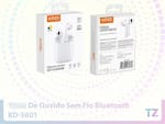 Tws Kaidi Fone De Ouvido Sem Fio Bluetooth Kd-5601 Hifi Branco