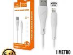 Cabo de dados Rapido Iphone Ios 51.A 1000mm Lehmox Le-2212-Ios Branco