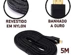 Cabo Hdmi Reforçado 5 Metros Alta Resolução 3d 4k