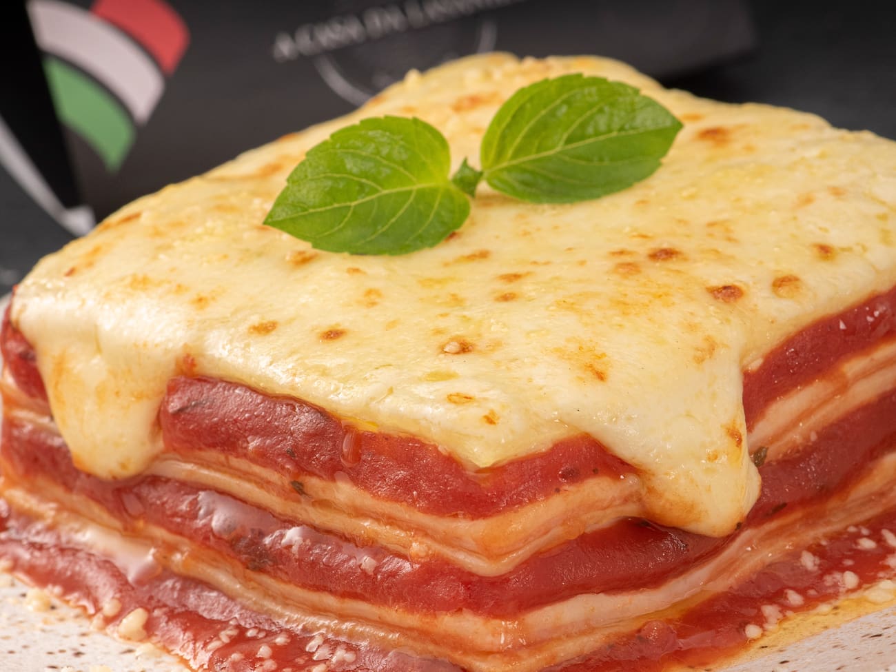 Lasanha de Presunto e Queijo - Massa Fresca