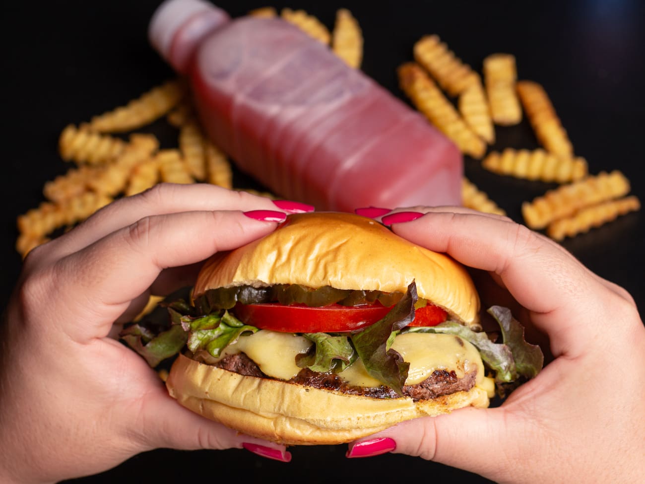 2 Burgers Veganos + 2 Acompanhamentos + 2 Bebidas