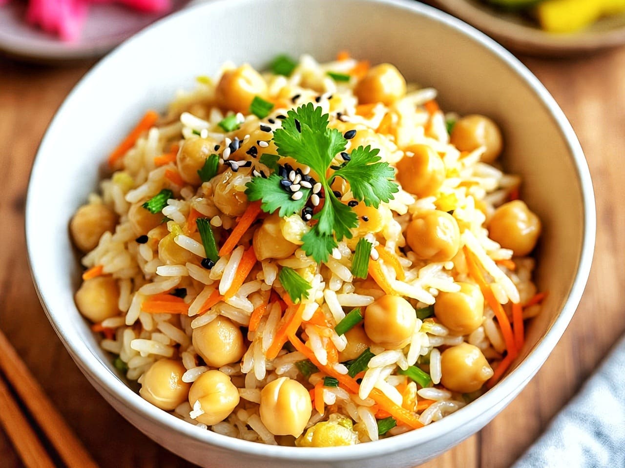 Arroz Branco com Grão de Bico