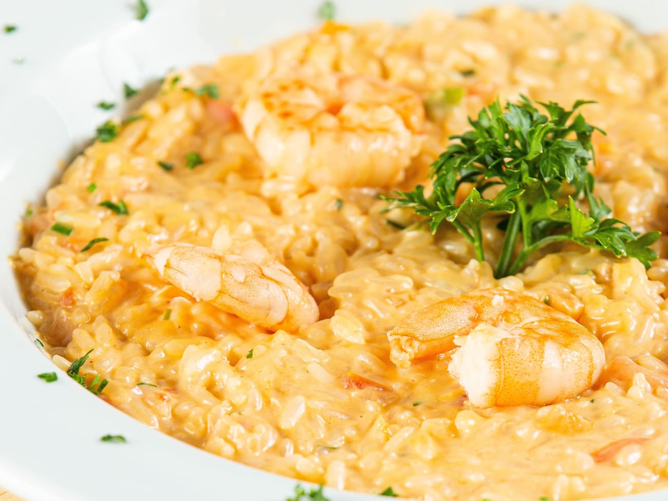 Risoto de Camarão (Serve bem Uma Pessoa)