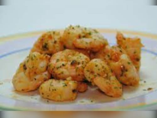 Camarões Salteados (Serve bem Uma Pessoa)