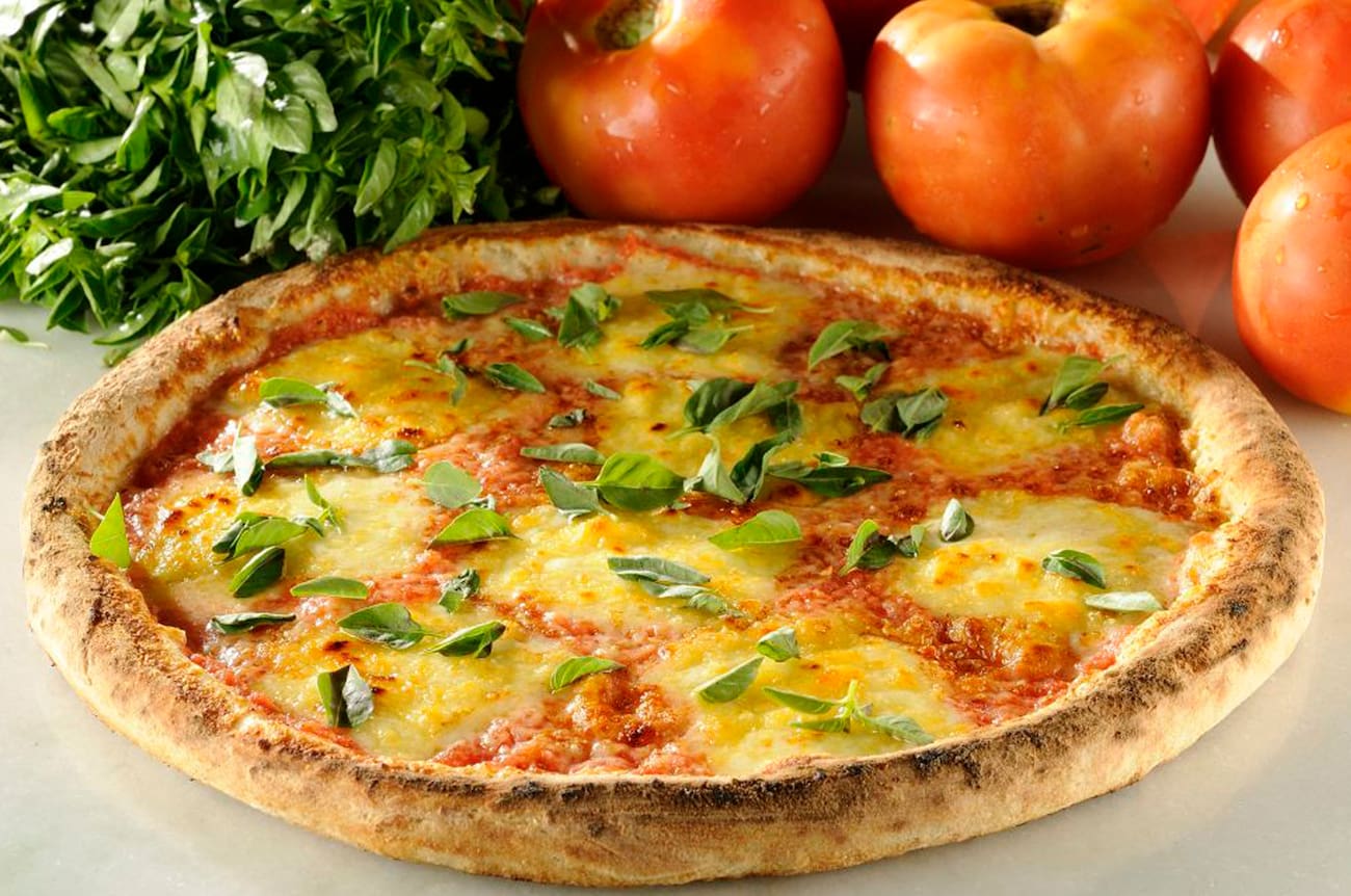 Pizza Margherita tradicional com 25% de desconto