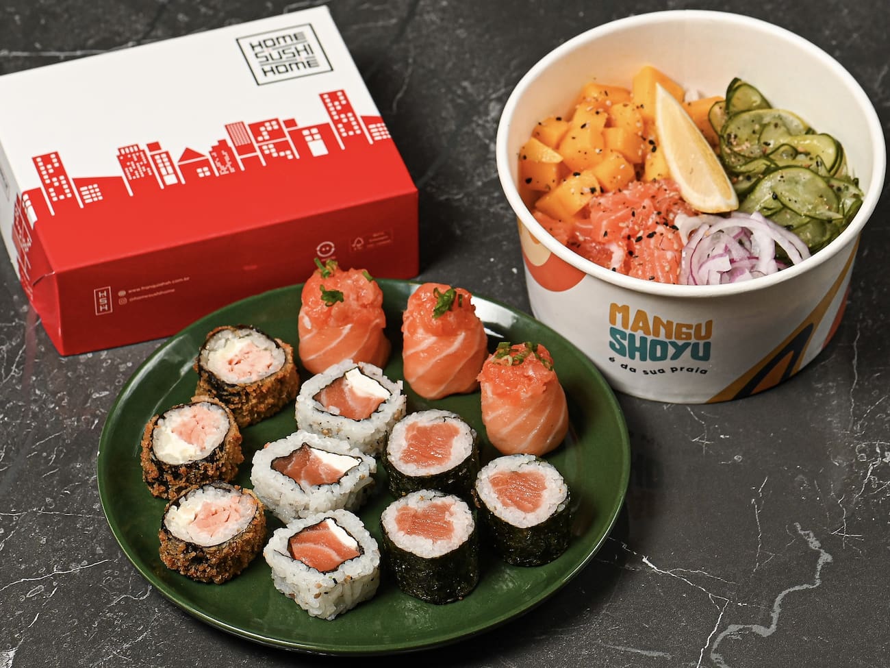 Poke de Salmão + Combinado individual (12 peças)