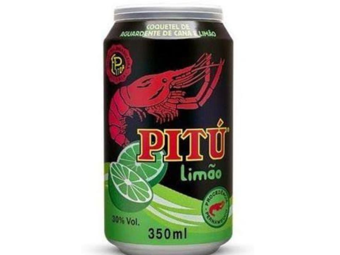 Cachaça sabor limão Pitú lata 350ml Unidade