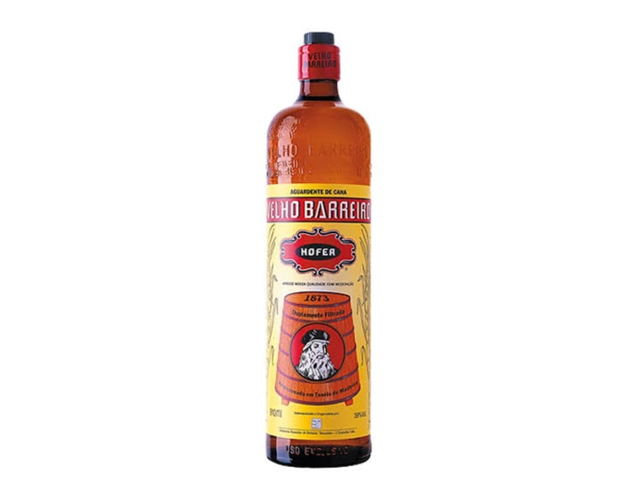 Cachaça Velho Barreiro 910ml Unidade