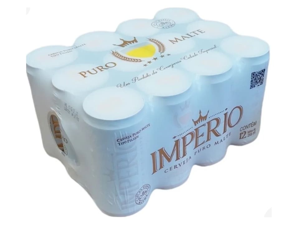 Cerveja Império 269ml Lata Fininha Puro Malte Fardo 12 Unidades Gelada
