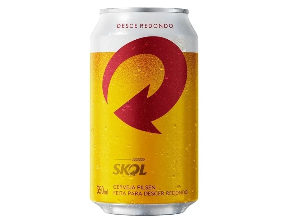 Cerveja Skol 350ml Lata Gordinha Unidade Gelada