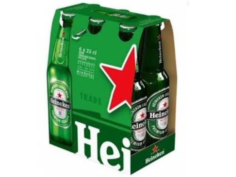 Cerveja Heineken Long Neck 330ml Fardo 6 Unidades Gelada