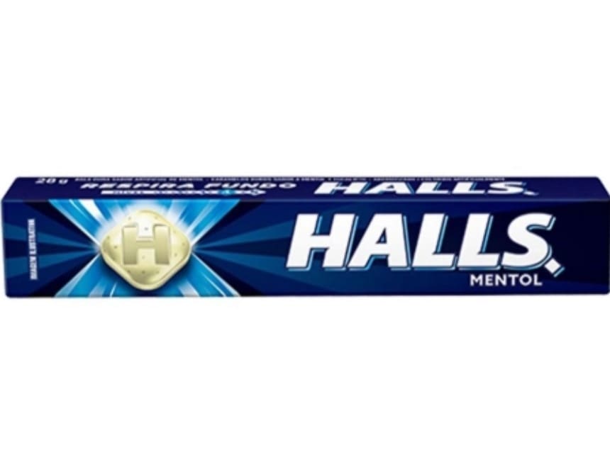 Bala Halls Sabor Menta 28g Unidade