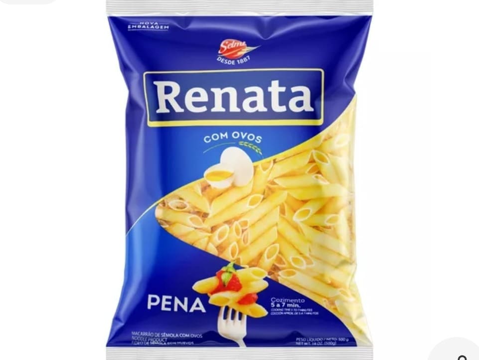 Macarrão Renata C/Ovos Penne 500g. Unidade