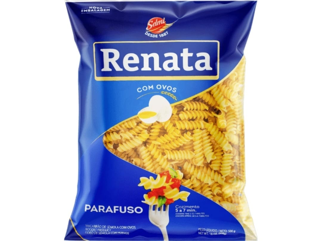 Macarrão Renata C/Ovos Parafuso 500g. Unidade