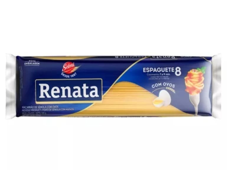 Macarrão Renata C/Ovos Espaguete Nº8 500g. Unidade