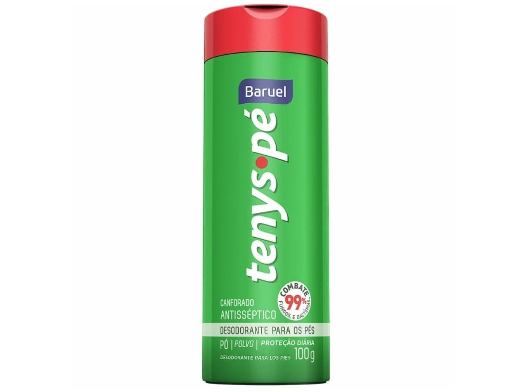 Desodorante P/Pé Canforado Tenys Pé Baruel 100g. Unidade