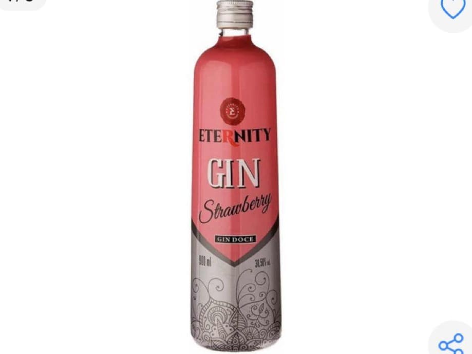 Combo Gin Eternity Strawberry 900ml Com Energético 2 Litro